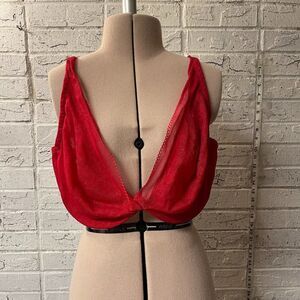 CACIQUE Simply Bra Red Lace underwire Bra 44DD